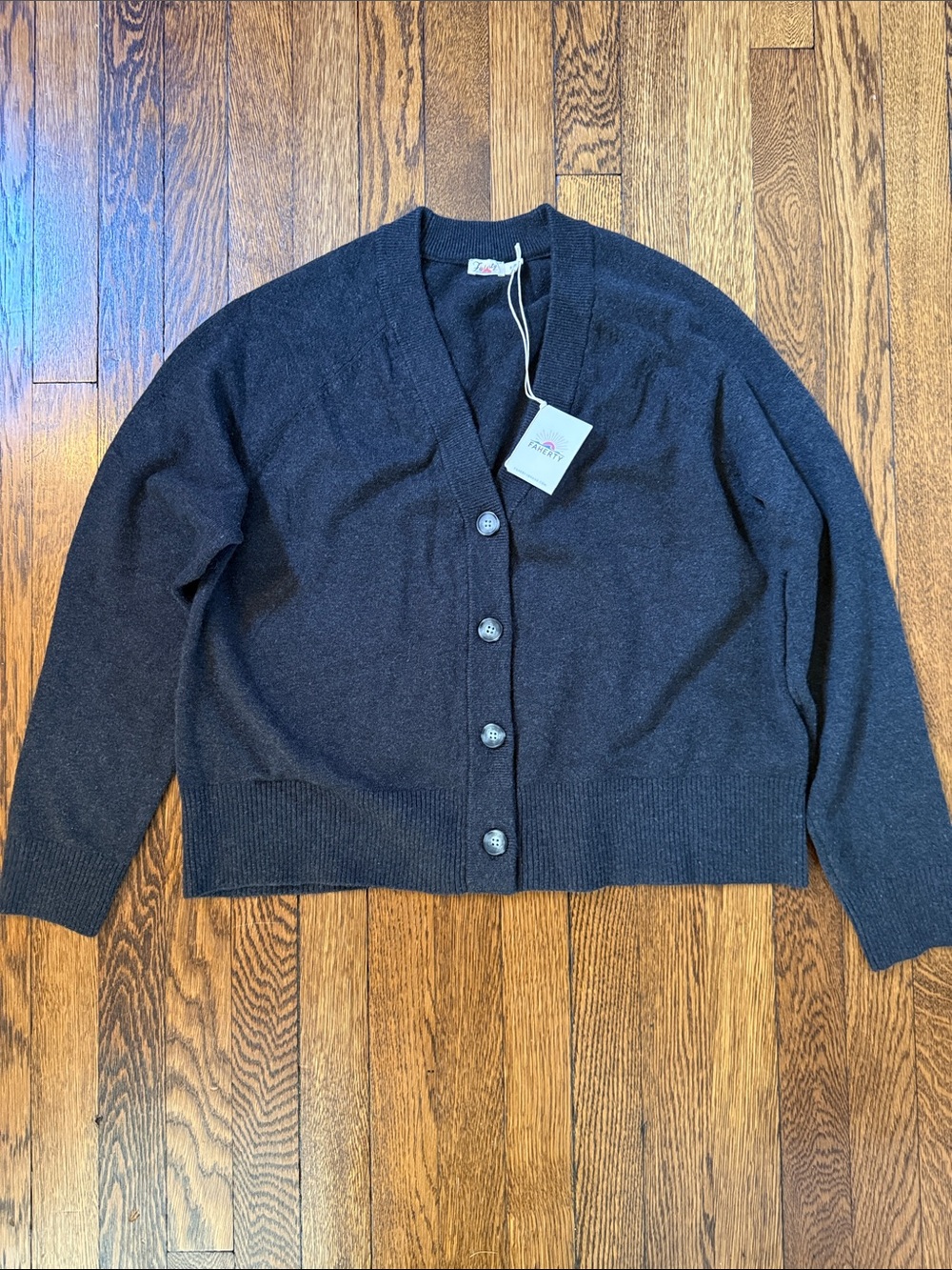 Faherty Jackson Cardigan, NWT, Medium, Ash Heather